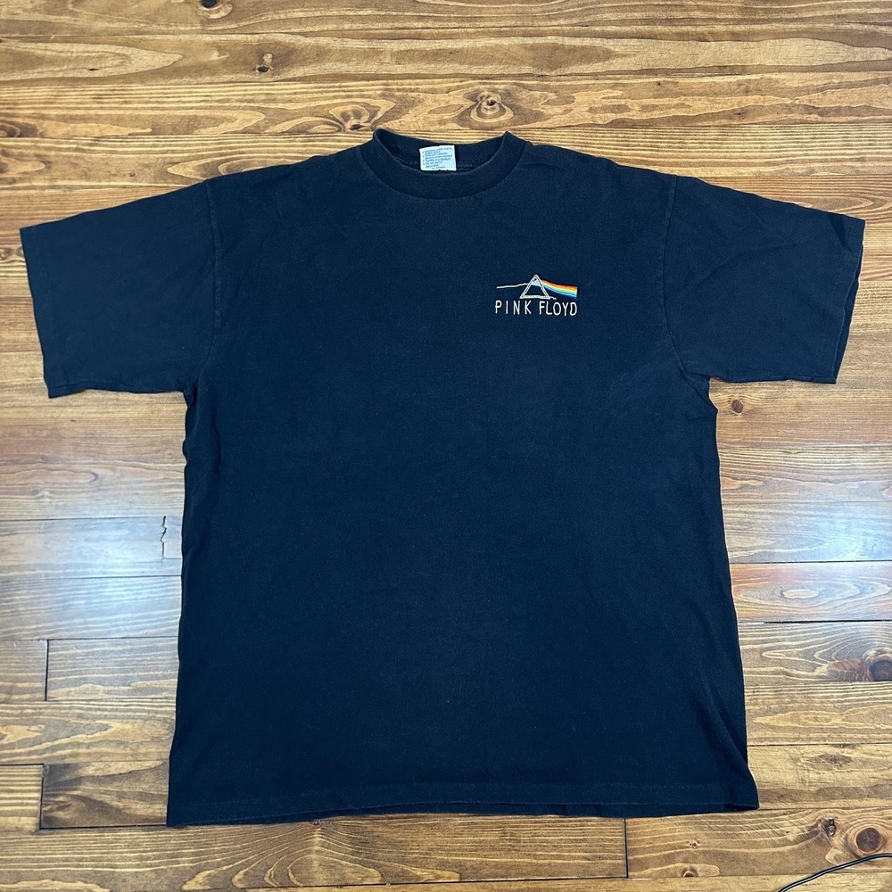 Vintage Pink Floyd Concert Tee Mens XL Black Dark Side‎ Prism AllSport USA 90s
